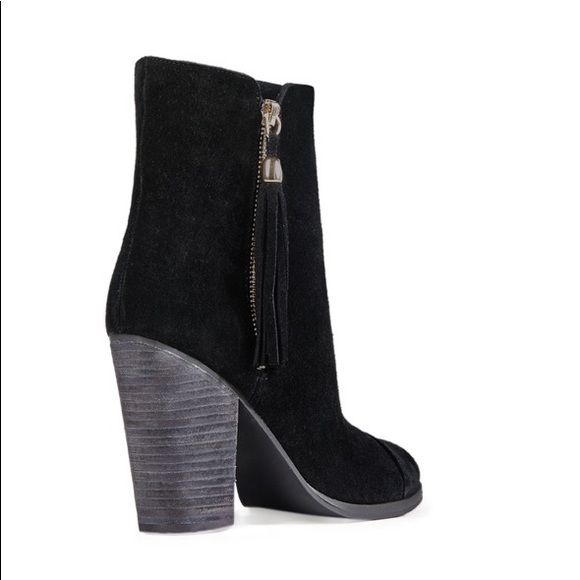 “Griffin” Black Suede Ankle Boots - Just Fab - Picture 6 of 8